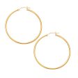 10K Gold 2x45mm Hoop Earring For Cheap