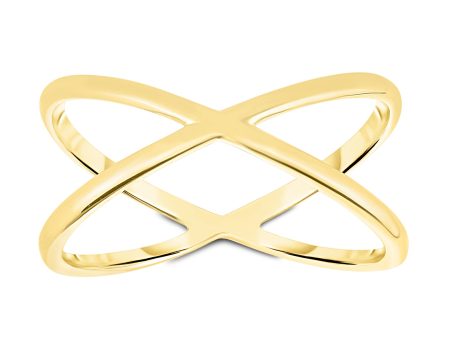 14K Gold Crisscross Ring Online Sale