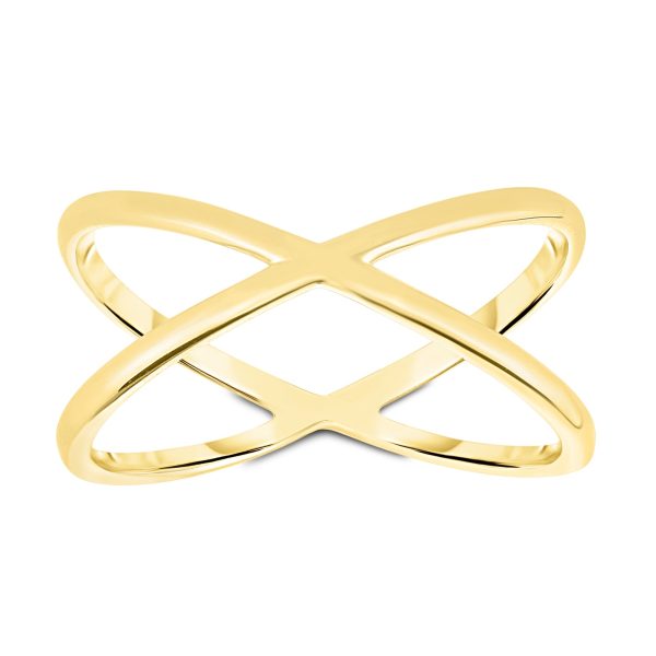 14K Gold Crisscross Ring on Sale