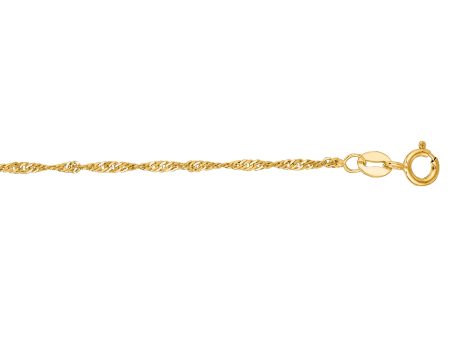 10K Gold 1.5mm Singapore Chain Discount