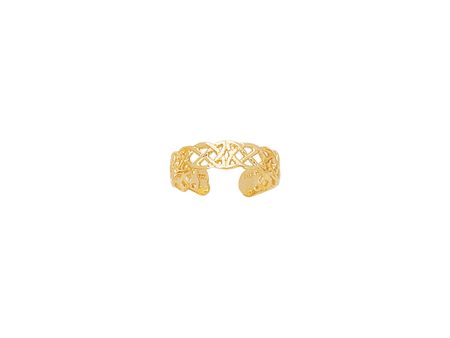 14K Gold Celtic Toe Ring Discount